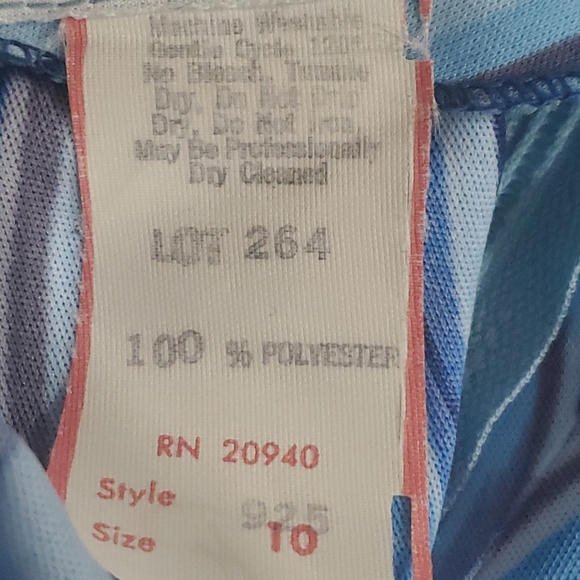 Vintage 70'S Fred Rothschild Sleeveless Dress with Matching Sheer Jacket, Sz 10 - Picture 7 of 7